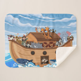 Couverture Sherpa Noah's Ark Sherpa Fleece Blanket pour enfants