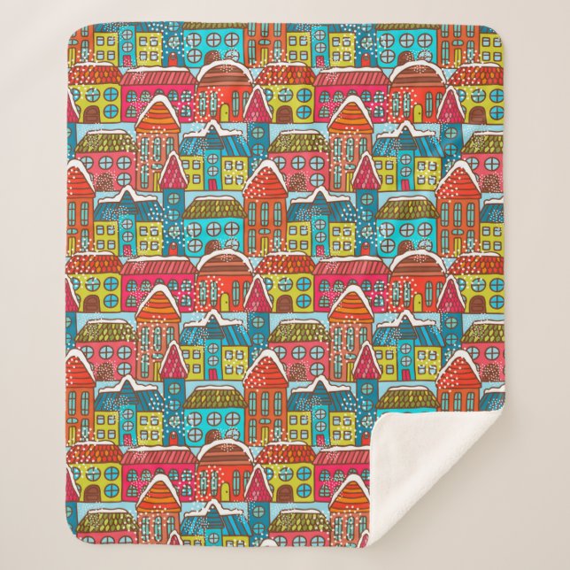 Couverture Sherpa Noël cosy (Devant)