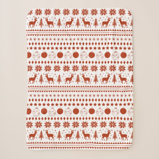 Couverture Sherpa Noël des rennes et des fêtes (Devant)
