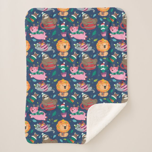 Couverture Sherpa Noël mignon (Devant)