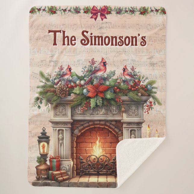 Couverture Sherpa Noël personnalisé (Devant)