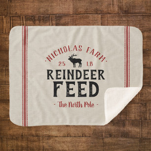 Couverture Sherpa Nom de famille Reindeer Aliments pour animaux de v