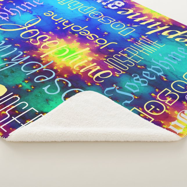 Couverture Sherpa Nom de galaxie Sunburst Supernova Tie-dye (3/4)