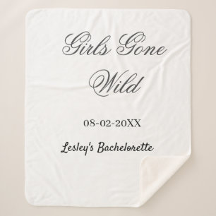 Couverture Sherpa Nom de la fête de Bachelorette Girls Gone wild dat