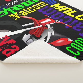 Couverture Sherpa Nom de moto de cross Typographie couleur personnal