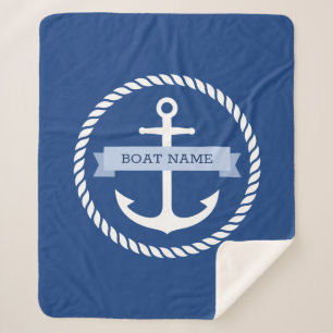 Couverture Sherpa Nom du bateau de bordure de la corde d'ancrage nau