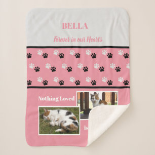 Couverture Sherpa Nom et photos de l'empreinte de patte du mémorial 