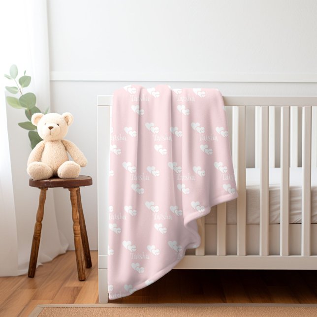 Couverture Sherpa Nom personnalisé Blanket Bébé Cadeau Cadeau fille  (Créateur téléchargé)