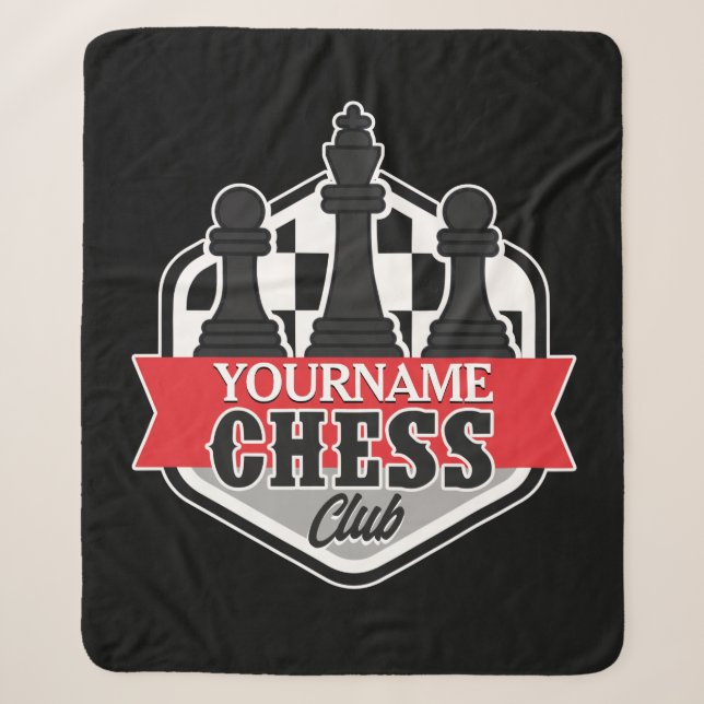 Couverture Sherpa Nom personnalisé Chess Player Club Checkmate (Devant)
