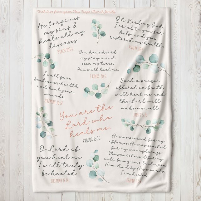 Couverture Sherpa Nom personnalisé Écritures de guérison Prière Cade (Comforting gift for someone in need of healing scriptures faith custom Christian gift sherpa blanket)