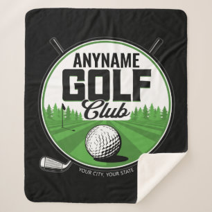 Couverture Sherpa NOM personnalisé Golfing Pro Golf Club Player
