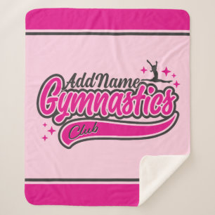 Couverture Sherpa NOM personnalisé Gymnaste Split Leap Gymnastique