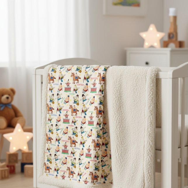 Couverture Sherpa Nom personnalisé Humpty Dumpty Nurserty Rhyme (Créateur téléchargé)