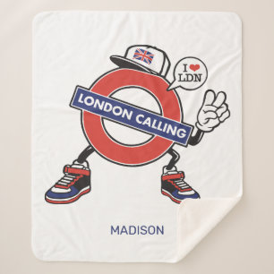 Couverture Sherpa Nom personnalisé London Calling