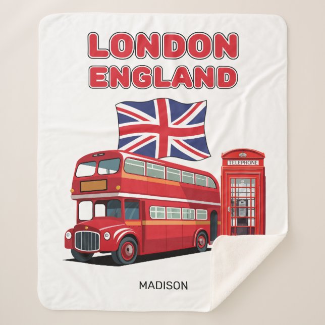 Couverture Sherpa Nom personnalisé Londres Angleterre (Devant)