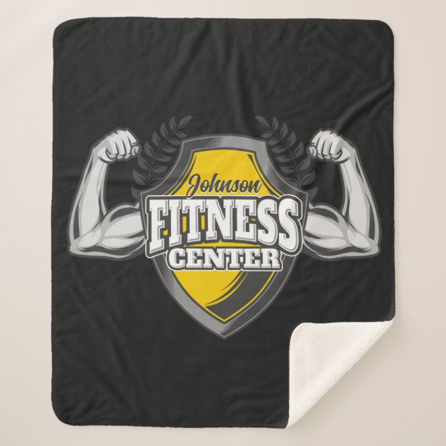 Couverture Sherpa Nom personnalisé Muscle Fitness Trainer Gym (Devant)