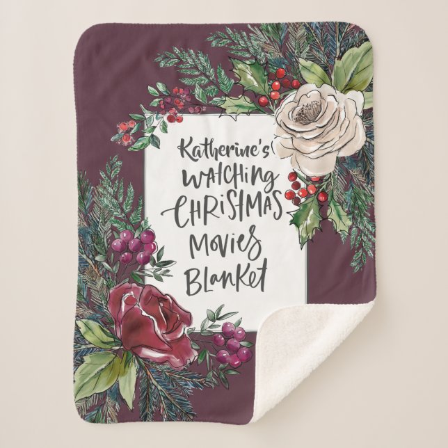 Couverture Sherpa Nom personnalisé Noël Vidéo de veille (Devant)