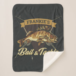 Couverture Sherpa Nom personnalisé Trophée Pêche Pêcheur Pêcheur Bai