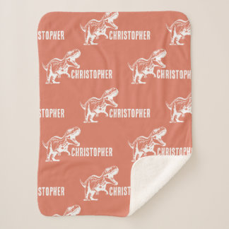 Couverture Sherpa Nom répétitif T-Rex Signature Raptor Rust
