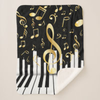 Notes de musique élégantes touches de piano