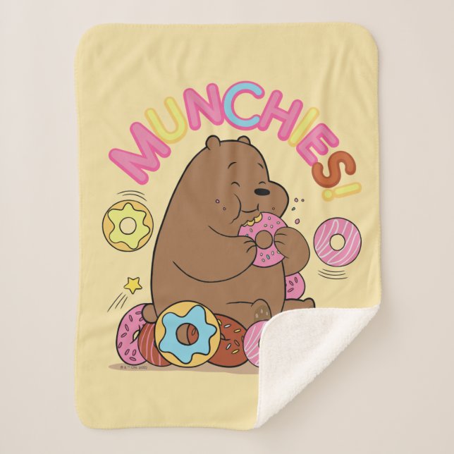 Couverture Sherpa Nous Ours Nus - Grizz Donut Munchies! (Devant)