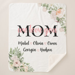 Couverture Sherpa Nous t'aimons la fête des mères de maman