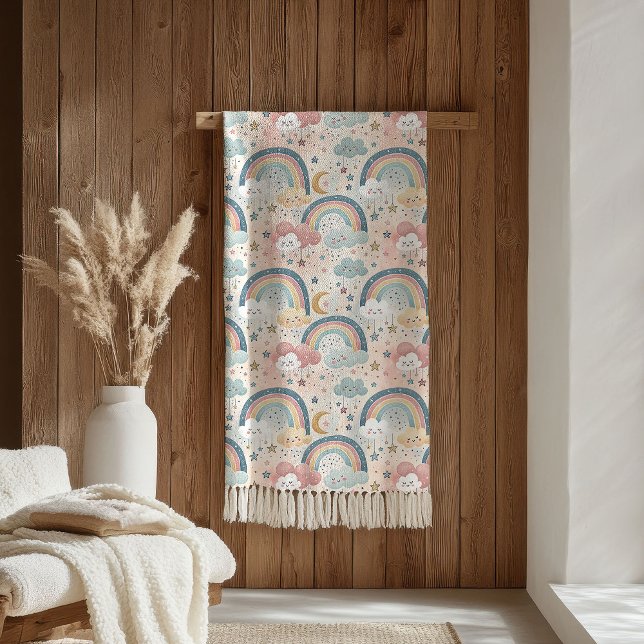 Couverture Sherpa Nuage Teintes Pastel pour le Con (Sherpa Cloud Blanket Pastel Hues for Kids’ Comfort)