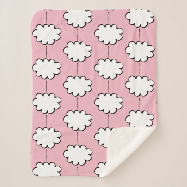 Couverture Sherpa Nuages de rêve sur cordes (Devant)