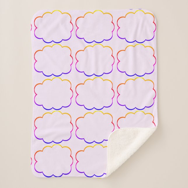 Couverture Sherpa Nuages multicolores Sherpa Blanket (Devant)