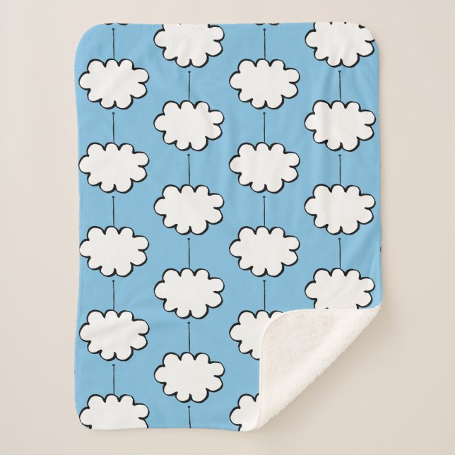 Couverture Sherpa Nuages sur cordes (Devant)