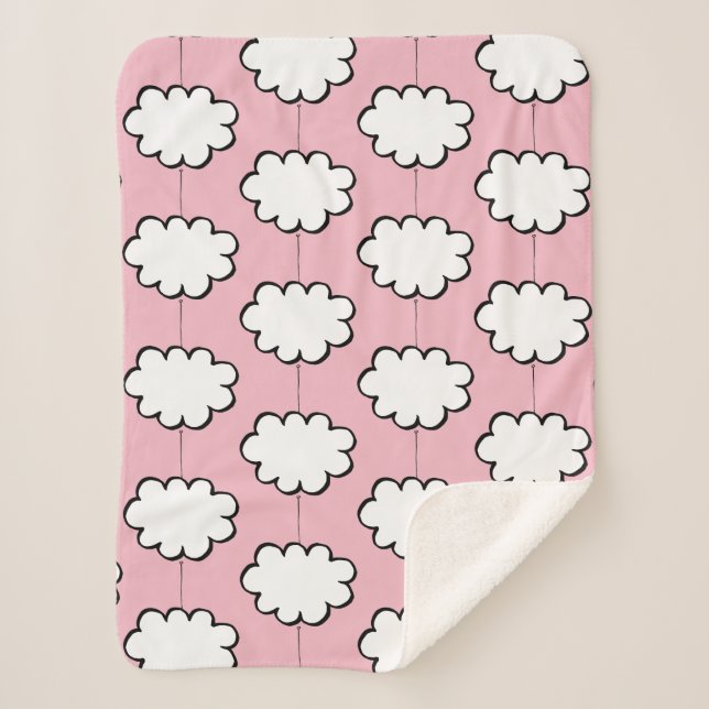 Couverture Sherpa Nuages sur des ficelles (Devant)