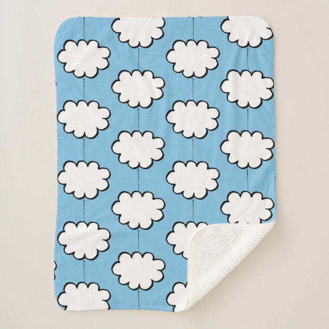 Couverture Sherpa Nuages sur des ficelles (Devant)