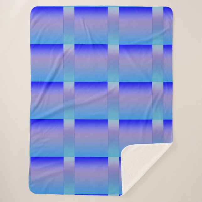 Couverture Sherpa Nuances de bleu (Devant)