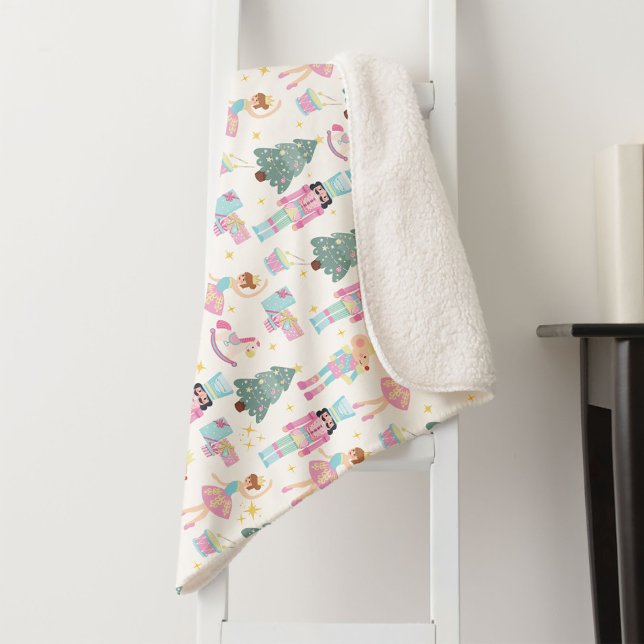 Couverture Sherpa Nutcracker Ballet Christmas Holiday Baby Girl (Créateur téléchargé)