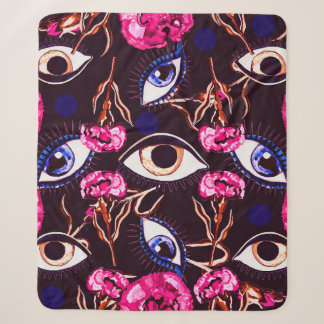 Couverture Sherpa Oeil de montagne. Motif Abstrait