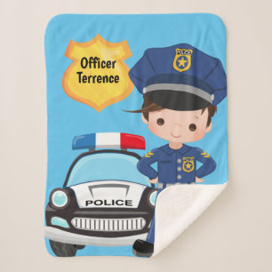 Couverture Sherpa Officier de police des garçons personnalisés She