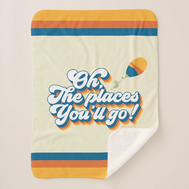 Couverture Sherpa Oh, les endroits où tu vas ! Citation avec ballon (Devant)