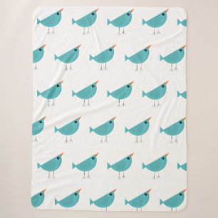 Couverture Sherpa Oiseaux fantaisistes adorables, Art de la nature