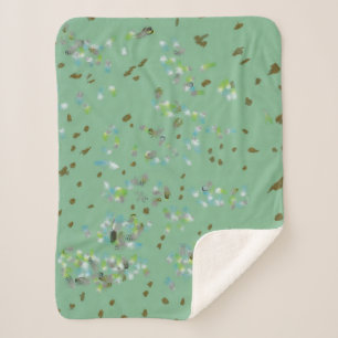 Couverture Sherpa Oiseaux forestiers Sherpa Blanket