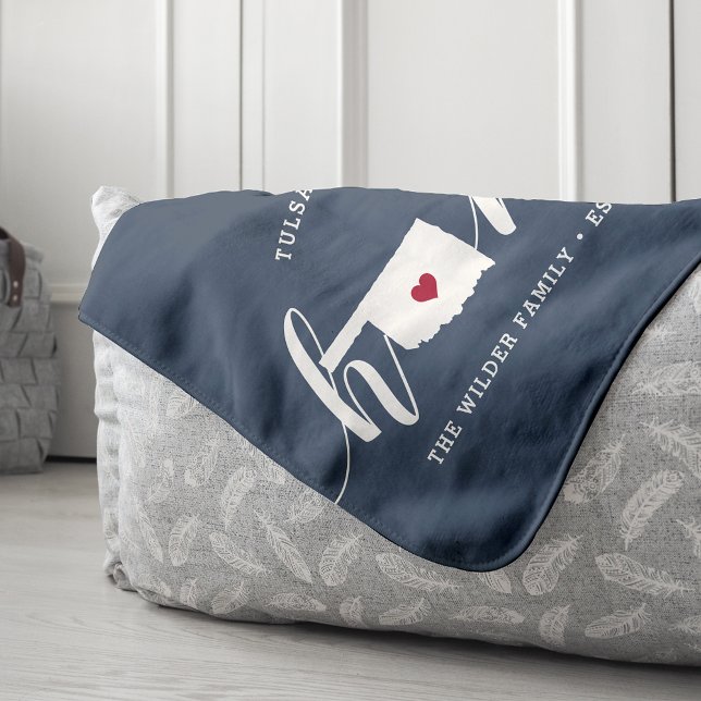 Couverture Sherpa Oklahoma Home State Personnalisé (Créateur téléchargé)