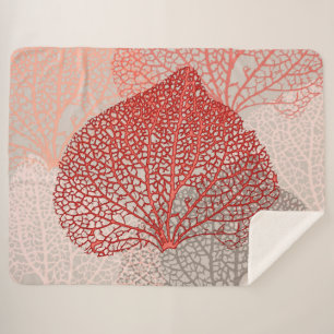 Couverture Sherpa Ombre corail