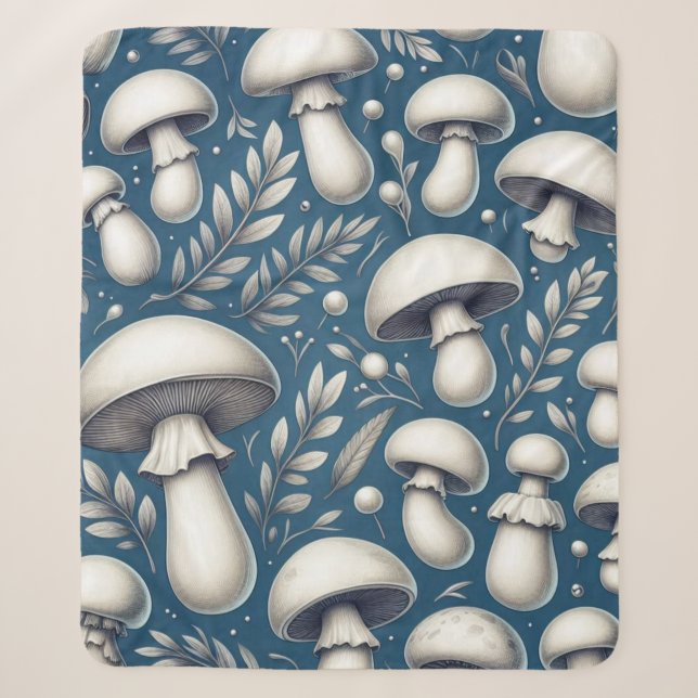 Couverture Sherpa Ombre de champignons (Devant)