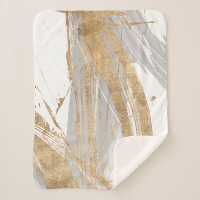 Couverture Sherpa Or et gris (Devant)