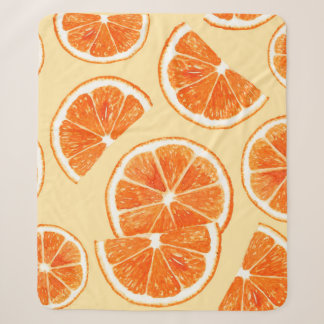Couverture Sherpa orange motif fruits, alimentation alimentation aqu