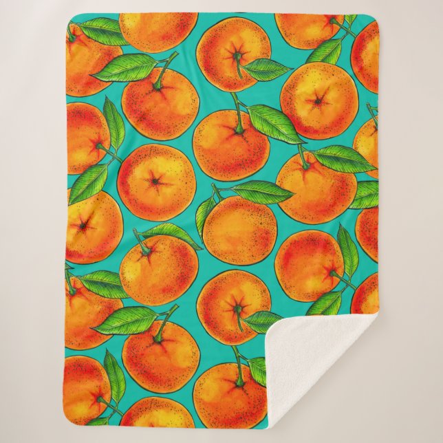 Couverture Sherpa Oranges (Devant)