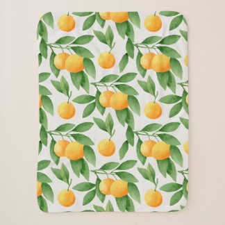 Couverture Sherpa Oranges ou mandarines motif