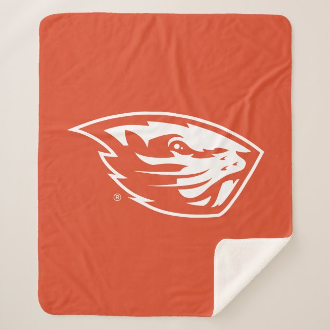 Couverture Sherpa Oregon State Beavers | Tête de castor (Devant)