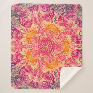 Couverture Sherpa Ornement de dentelle Mandala : Conception d'aquare