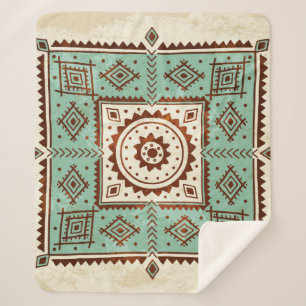 Couverture Sherpa Ornement ethnique