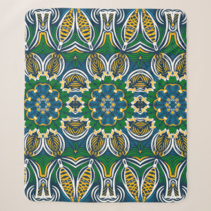 Couverture Sherpa Ornement floral traditionnel, motif sans couture a